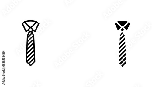 Tie icon set vector illustration logo template for many purpose. Isolated on white background.