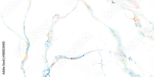 Luxury White Marble Texture Background with Colorful Abstract Liquid Veins and High Resolution Detail