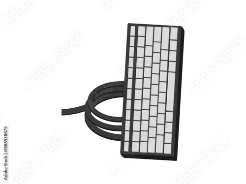 Wired Computer Keyboard Clip Art