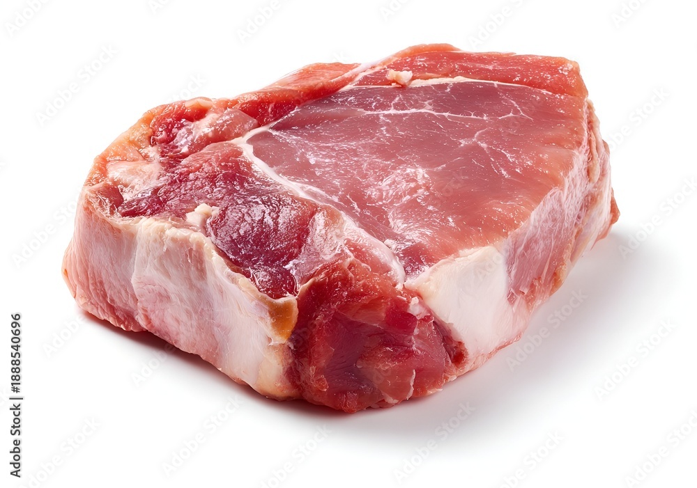 Fototapeta premium A raw cut of red meat on a white background