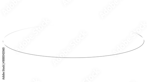 Minimalist White Empty Circular Glass Podium Stage Illustration isolated PNG with Transparent Background