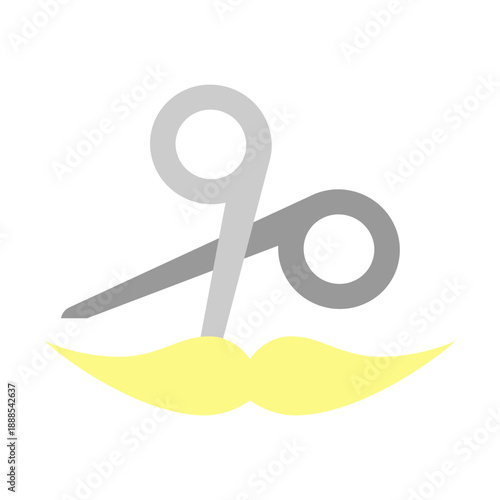 Professional Barber Vector Flat Icon Design