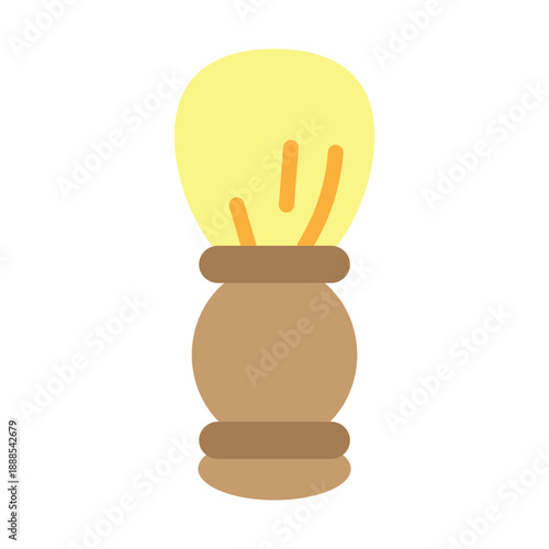 Shaving Brush Vector Flat Icon Design