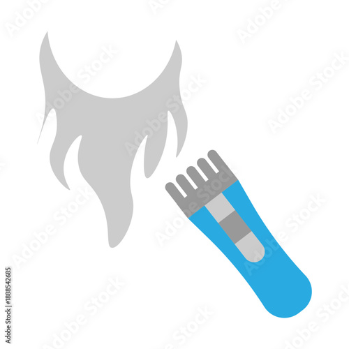 Beard Trimmer Vector Flat Icon Design