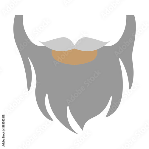 Beard Styling Vector Flat Icon Design