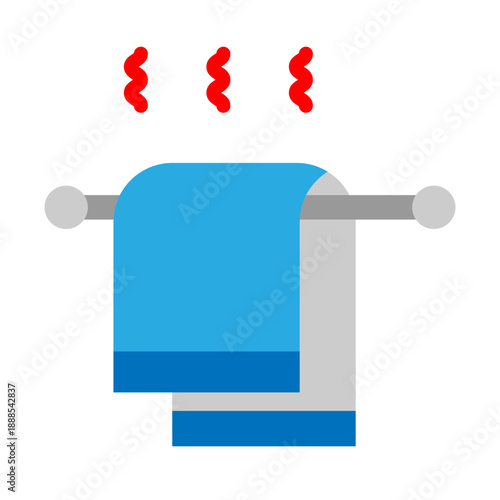 Hot Towel Vector Flat Icon Design