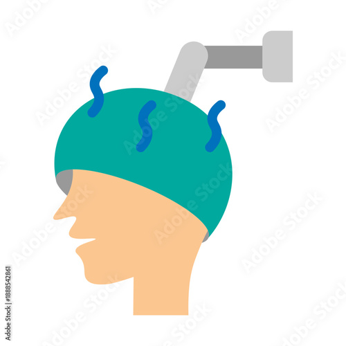 Hair Streamer Vector Flat Icon Design