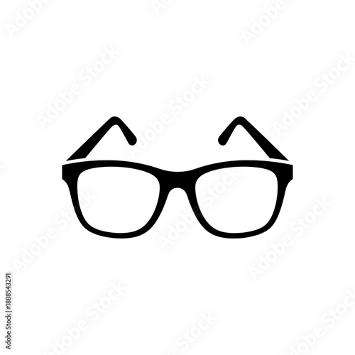 Reading Glasses Silhouette - Spectacles Vector Icon - Black Eyewear Shape Isolated for Optometry & Vision Design