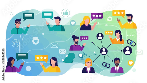 social network community, people connecting online