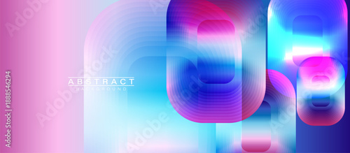 Colorful abstract background is filled with various shapes and colors