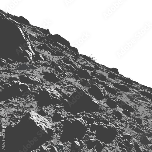 Rocky Slope A Study in Texture and Contrast.