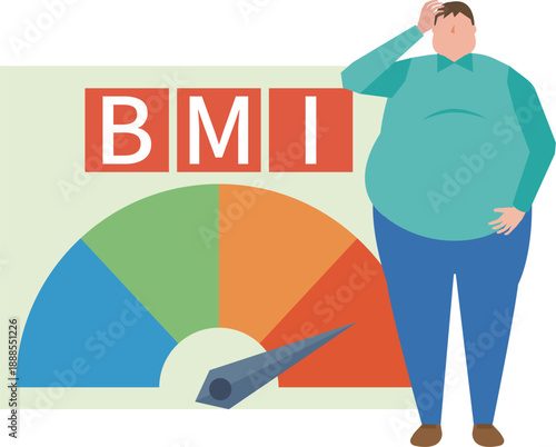 BMIを気にする男性