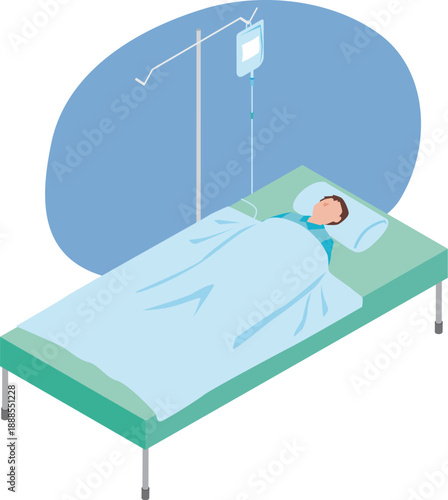 点滴を受ける患者