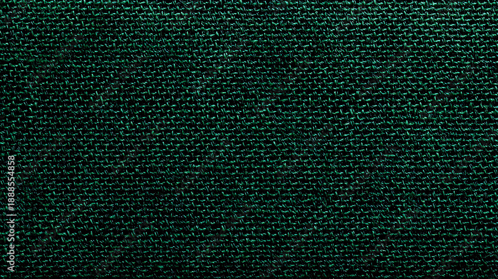 Fototapeta premium Dark Green Woven Textile Material Close Up fabric