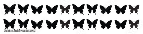 versatile collection of elegant butterfly silhouettes 