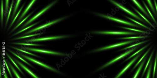 Abstract neon technology background, glowing lines diagonal striped green neon background vector for presentation products or website background EPS 10