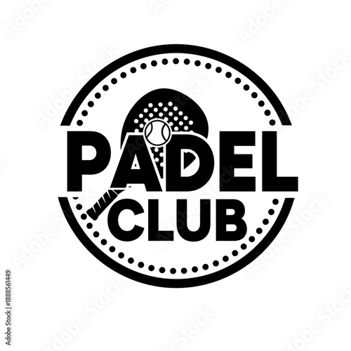 Padel Club Logo Emblem Badge Vector Design