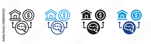 Mindset Wealth icon set multiple style collection