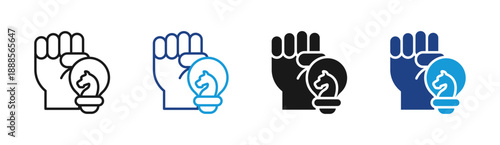 Creative Thinking icon set multiple style collection