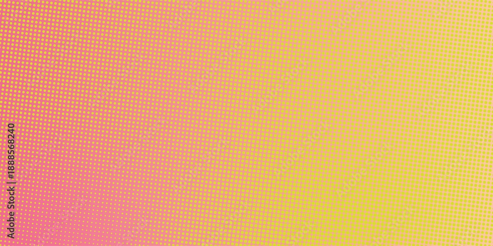 Fototapeta premium Pink orange red polka dots gradient halftone background. Pop art cartoon dot texture with comic graphic design, Horizontal abstract pattern wall. vector modern