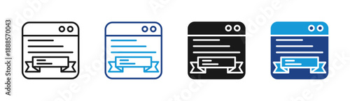 Quality Approval icon set multiple style collection