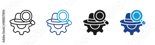 Search Optimization icon set multiple style collection