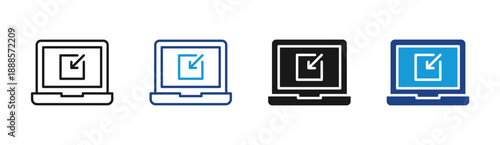 Content Marketing icon set multiple style collection