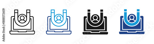 User Targeting icon set multiple style collection