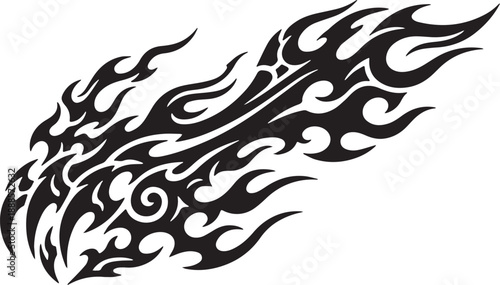 Tribal flame vector for car decals and vinyl cut stickers