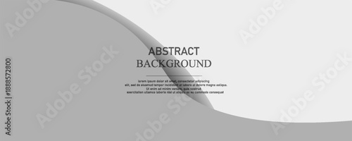 Silver gray abstract business background with shiny metal waves, 3d vector illustration.