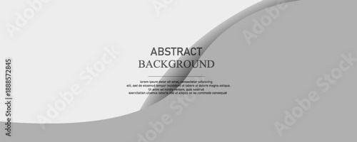 Silver gray abstract business background with shiny metal waves, 3d vector illustration.