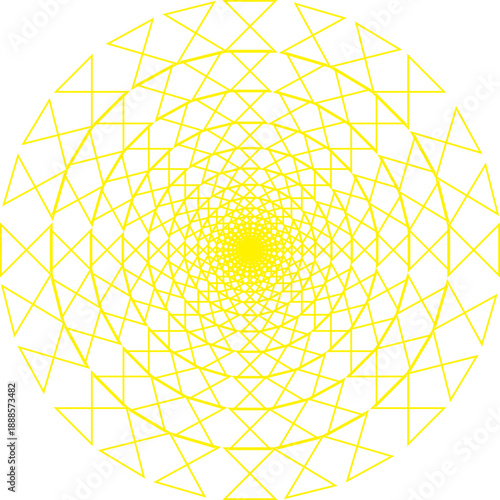 abstract vector illustration design of yellow geometric texture sphere shape