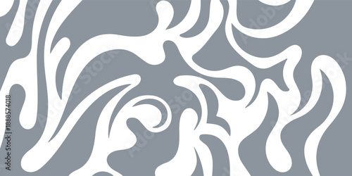 flowing white swirl motif on a muted gray backdrop creates a contemporary abstract background suitable for marketing, web design, or decorative projects.