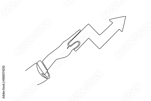 Profit and lost investment concept. Single line draw design. Full length animation illustration. High quality 4k footage