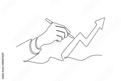 Profit and lost investment concept. Single line draw design. Full length animation illustration. High quality 4k footage