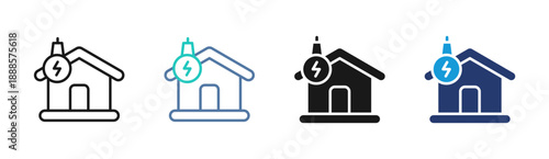 Power House icon set multiple style collection