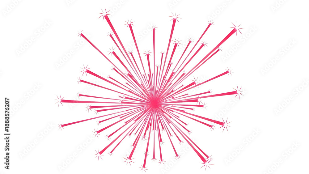 Obraz premium Dynamic Pink Starburst Explosion On Black Background