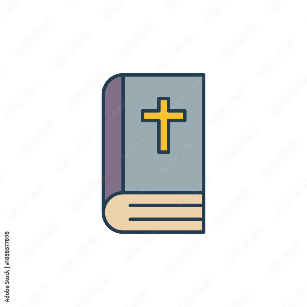 Obraz premium bible vector icon. flat sign for mobile concept and web design. Symbol, logo illustration. Vector graphics