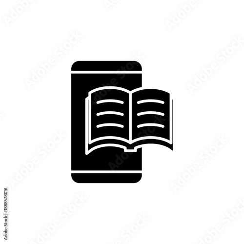 e book vector icon. flat sign for mobile concept and web design. Symbol, logo illustration. Vector graphics