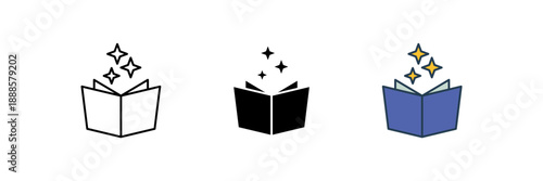 story icon. Line, solid and filled outline colorful version, outline and filled vector sign. Idea Symbol, logo illustration. Vector graphics