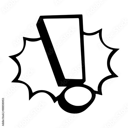 Stunning exclamation mark symbol for attention grabbing messages