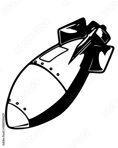 Modern missile with sleek design and explosive power