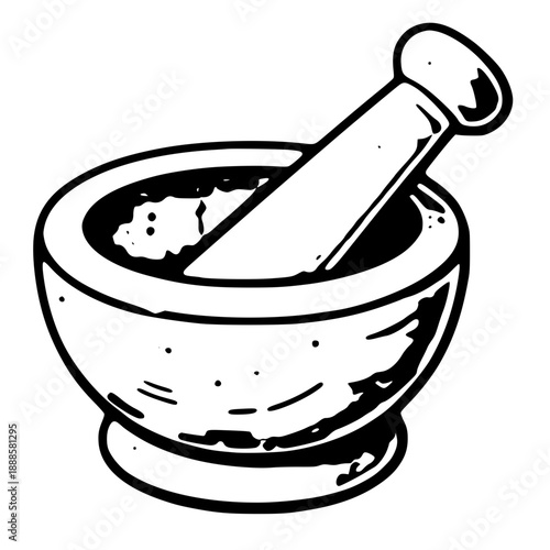 Mortar and Pestle Illustration