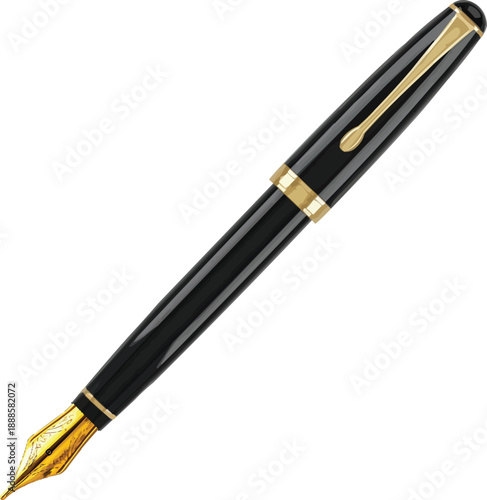 Classic Black & Gold Executive Fountain Pen