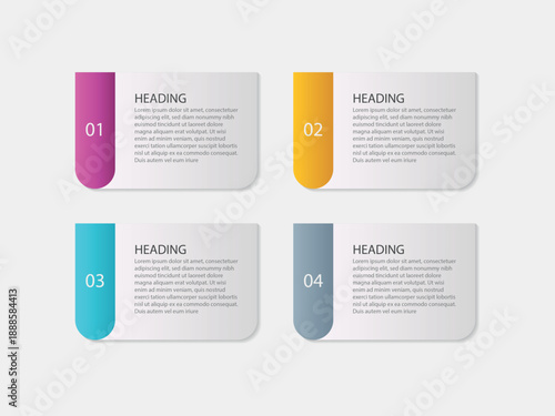 Foto vector illustration infographic design template with 4 steps