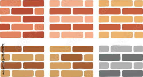 Seamless red and brown brick wall texture featuring an old masonry building pattern with a textured cement surface for an abstract architecture backdrop and construction wallpaper