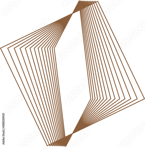 abstract vector illustration design of brown architectural lines