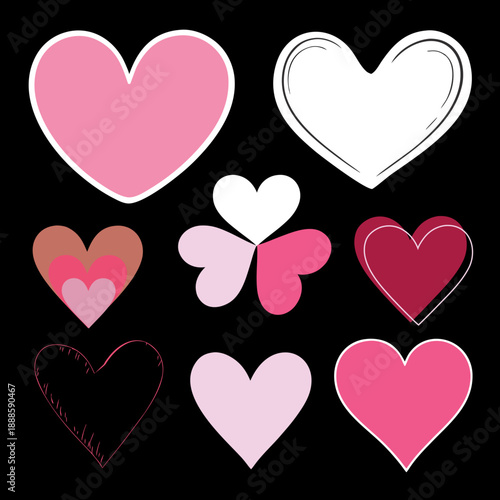 seamless background with hearts