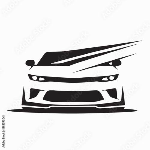 Sport Car Logo Design For Automotive Company Vector on White Background