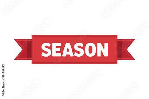 Free Download Red banner with season text for holiday or event celebration design - GFXLoad